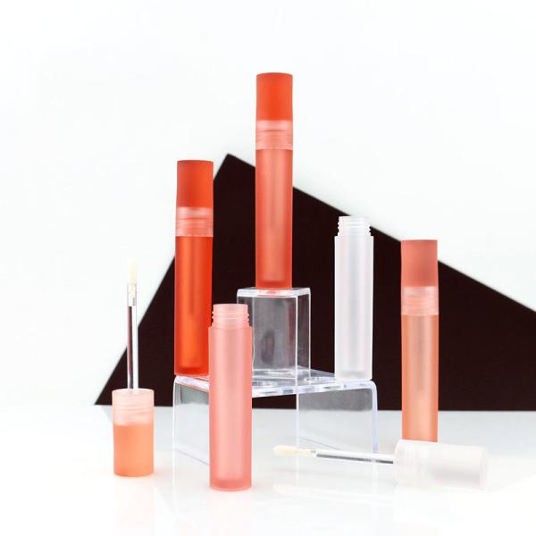 Cosmetic 2 Layer Plastic Round 10ml Lip Gloss Wand Tubes 14g