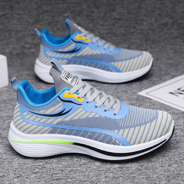 Men's Breathable Mesh Anti Slip Outsole PVC Injection Sneaker for Casual Walking