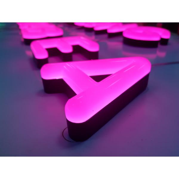Mall Hanging Neon Channel Letter Signs 26mm Depth 50000 hours Lifetime