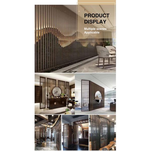 metal privacy screen stainless steel hanging room divider decoration laser cut Luxury