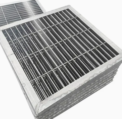 Durable Construction Steel Grating Drain Cover with Customizable Sizes and Debris-Resistant Design for Efficient Stormwater Management