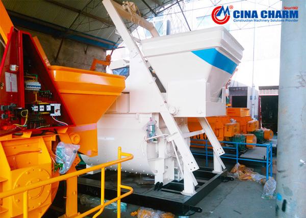 Twin Shaft Discharge 0.75m3 JS750 Concrete Mixer Machine