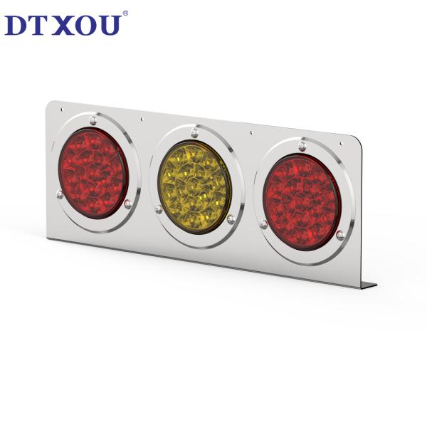 Universal 3-hole bracket brake light assembly for Truck trailer Quick installation