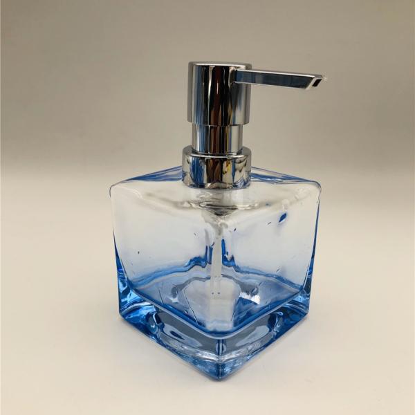 Accessoires en verre carré ensemble de style vintage pour la maison Hôtel Ombre bleu