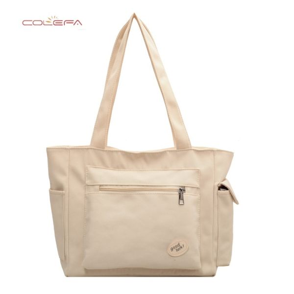 Oxford Fabric Tote Bag for Women Large Capacity Shoulder Bag Versatile Tote Students Handbag Carryall Crossbody Bag with LOGO