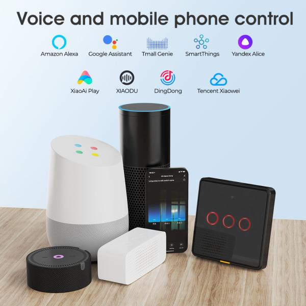 Tuya Zigbee Smart Light Switch – No Neutral Wire, No Capacitor Needed, 100-250V, Voice & App Control, Alexa & Google Home Compatible, EU Touch Switch