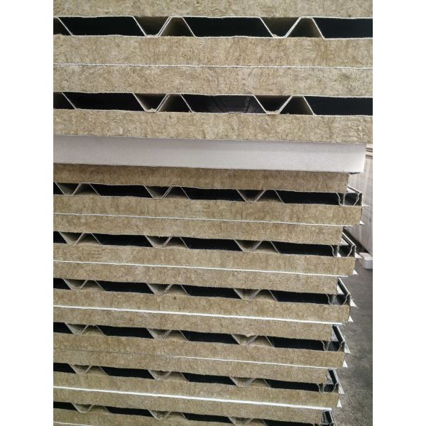 Fireproof Rockwool Roof Sandwich Panel with 0.035 W/m·K Thermalconductivity and