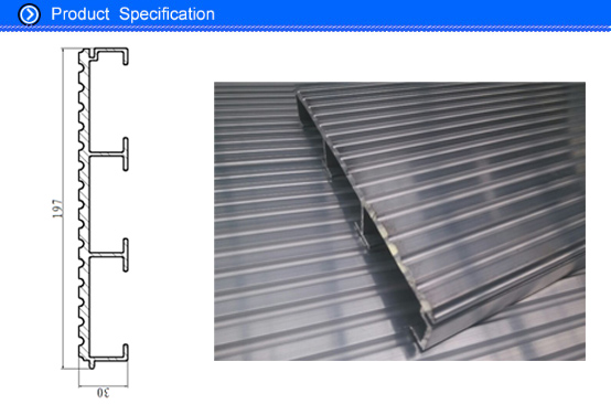 Waterproof Aluminum Decking Flooring with 6000 series T4 / T5 / T6 Anodized Aluminium Profile