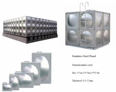 Quadrado Modular Prensado Bebido Grande Grande Painel de aço inoxidável Tanque Tanque de água de aço inoxidável