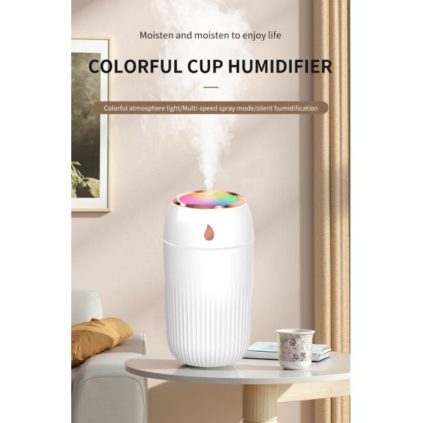 Tabletop Household USB Powered Ultrasonic Humidifier Whole House 420ml Capacity