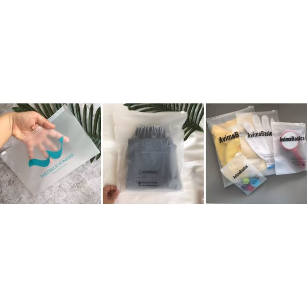 T Shirt Swimwear Innovative Biodegradable Packaging Zip Lock With Logo