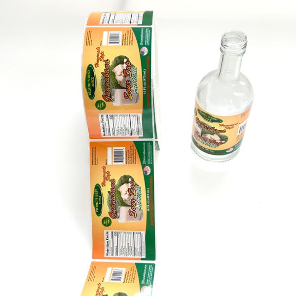 Chinese Factory Custom Vinyl Printed Waterproof Logo Stickers Custom Label Juice Water Bottle Label