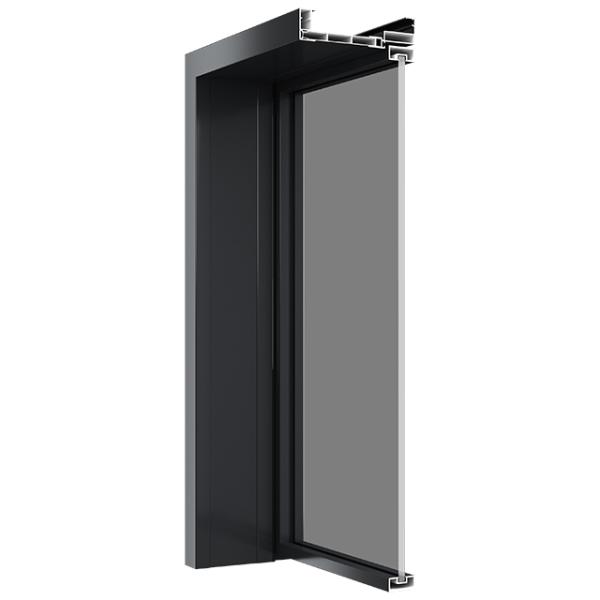 Single Glass Ultra Slim Panel Edge Waterproof Aluminium Housing Interior Casement Door