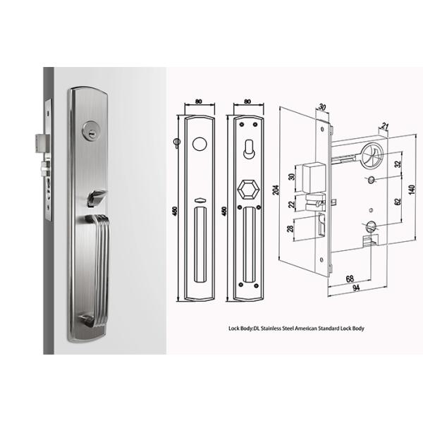 Сатенированные ручки дверей из нержавеющей стали / ручки дверей с ручкой