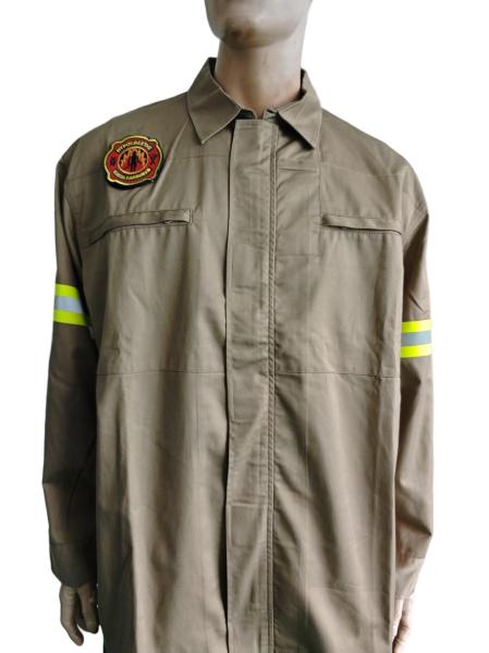 Fire Fighting Work Outerwear Flame Retardant Heat Resistant Advanced Material With Reflective Strips Military Uniform Clothing