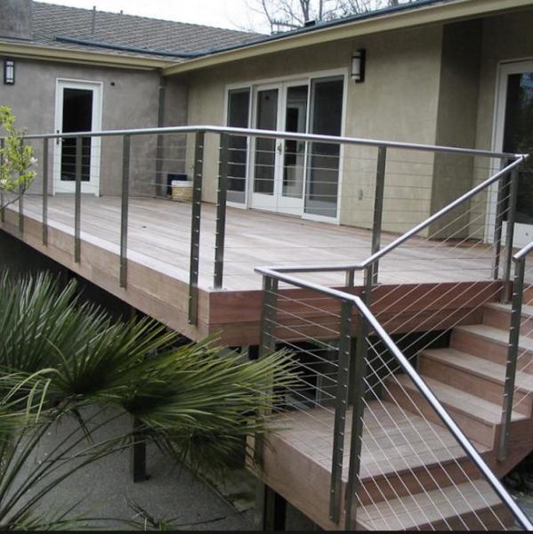 Balcony Side Mounted Building Railing Stainless Steel Cable Outdoor / Indoor Usage