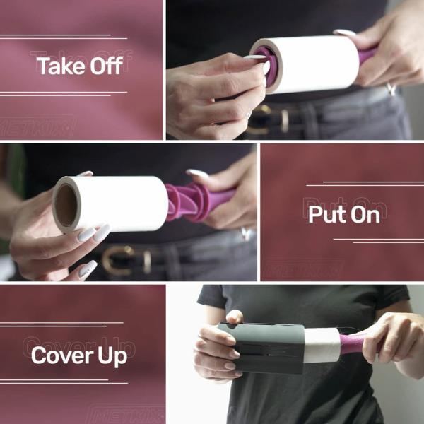 Пластиковый многоразовый ролик перевозчика волос корпии меха на одежды 400 листов