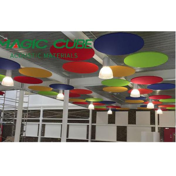 Colorful Polyester Fiber Hanging Ceiling Sound Panels For Office Building
