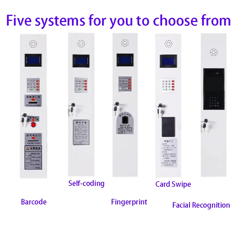 Multi-Functional Smart Lockers: RFID, Fingerprint, Facial Recognition & Barcode Unlocking Options Smart Cabinet