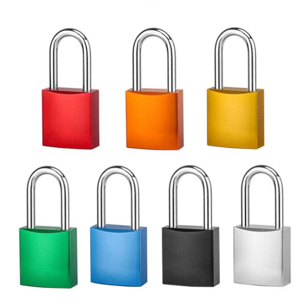 40mm Industrial Safety Heavy Duty Outdoor Weatherproof Aluminum Padlock Long Shackle Keyed Alike for School Gym Lockers Colorful