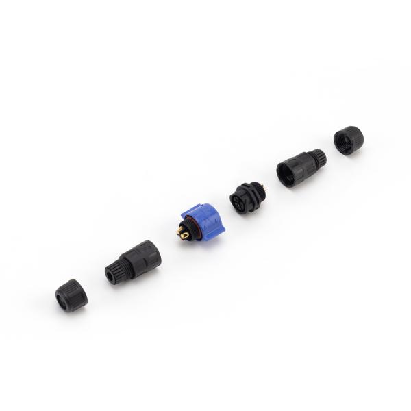 Black LED Light Male Female Connectors , M20 2 Wire Male Female Connector
