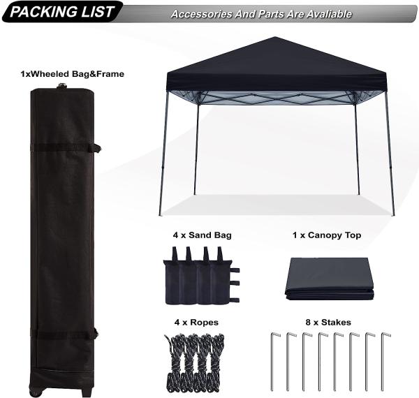 Show Canopy Tent, Stable Pop up Outdoor Canopy Tent, Gazebo Tent with Mosquito Netting Outdoor Canopy Shelter