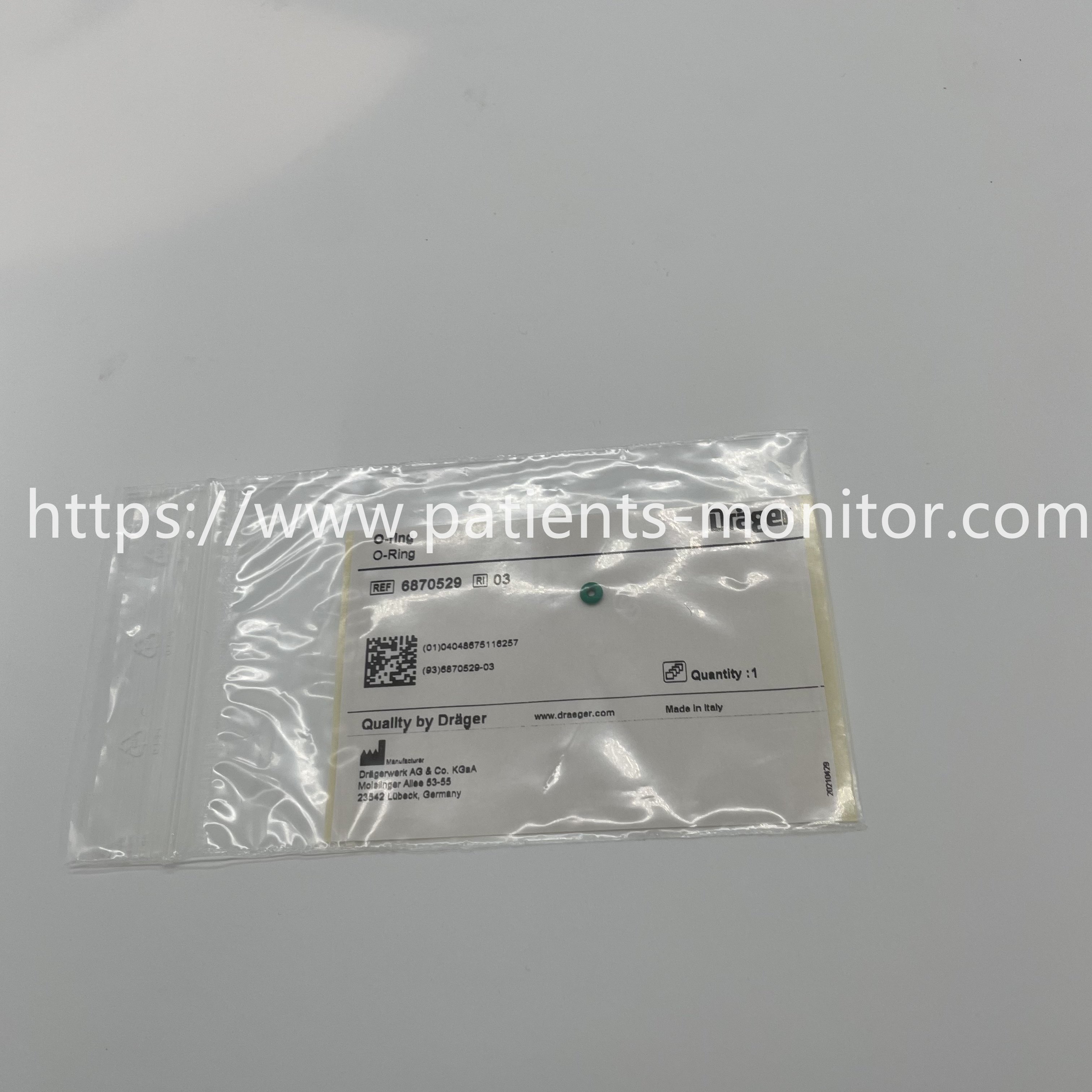 Dräger 6870529 O-Ring Seal Replacement for Anesthesia Machine and Ventilator Gas Path System Maintenance