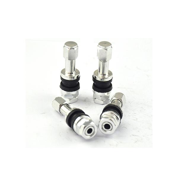 TR43E Tubeless Tire Valve Stem Clamp In Aluminum Alloy , EPDM Rubber Metal Tire Valve Stem