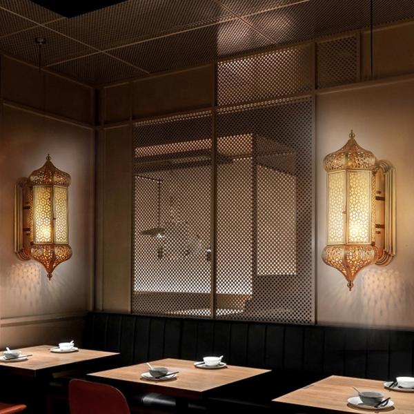 Glass Shade Luminous Vintage Copper Wall Light With 50000 Hours Lifespan