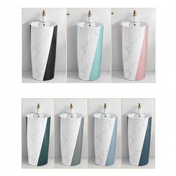 Small Round Ceramic Basin European Style Bathroom Sink for Home Hotel or Restaurant