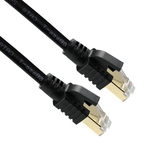 CAT8 Shielded Ethernet Cable -High-Speed S/FTP LAN Cable with copper-Plated RJ45 Connectors for Data Center, Server, Gaming