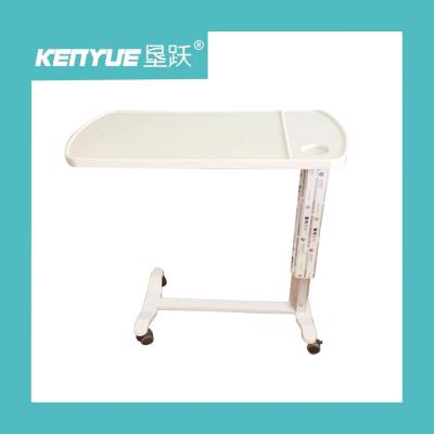 Jantando a tabela de Overbed do hospital de Tray Table Metal Gas Spring da cama de hospital