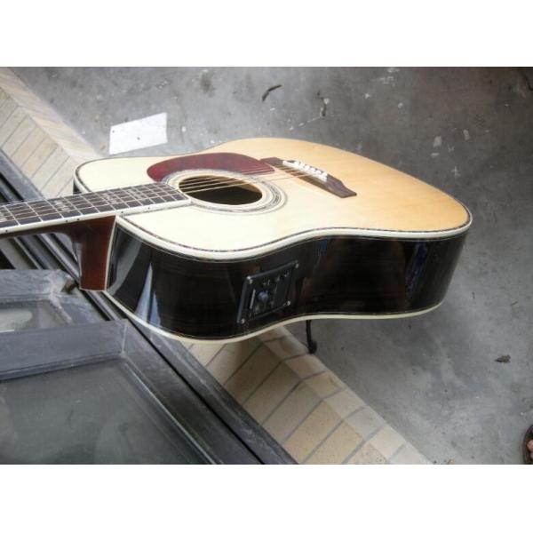 Custom MT Dreadnought D Body Sunburst Acoustic Guitar Wood Pickguard Martin D45 Guitar