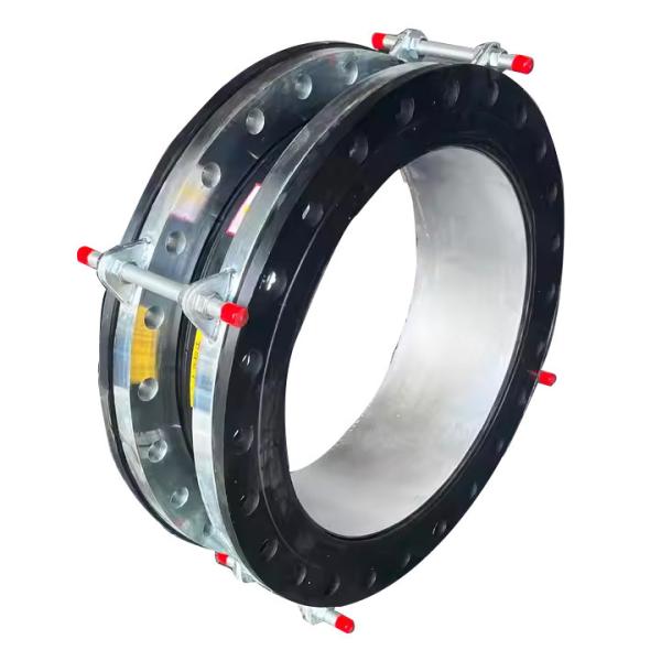 Large Diameter Fully Sealed End Face Flexible Rubber Joint Flange Lining Stainless Steel Guide Tube