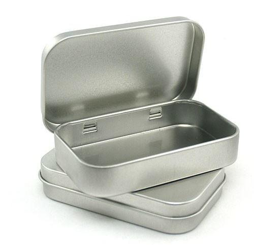 O metal retangular Tin Can CYMK imprimiu a hortelã Tin Box Empty Metal Containers com tampa