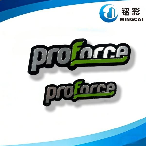 Custom Aluminum Logo Badges with Premium Construction, Customizable Printing,