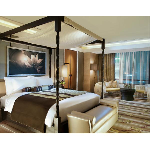 Résistant à l'usure Meubles d'hôtel modernes Packages de chambre à coucher Ensemble de métal en bois massif