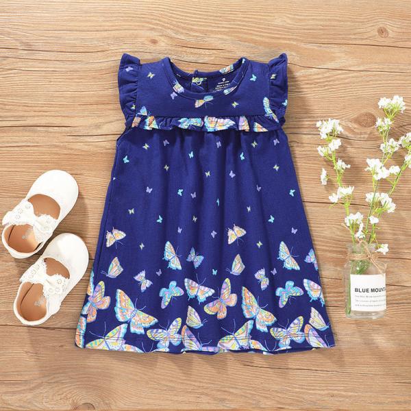 Summer Children'S Clothing Girls Full Printing Small Flower Children'S Dress