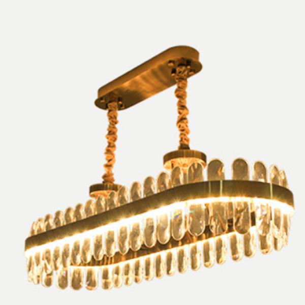 Professional Installation Middle Sized Oval Ceiling Lamp for Luxurious Dining Setting
