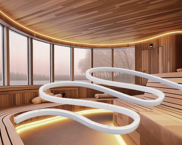 IP67 Sauna Room Silicone Flexible Neon Lights 110°C High Temperature Resistance