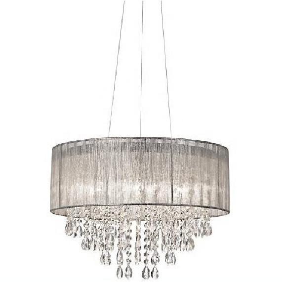 Possin Euro Jolie Sliver Fabric Crystal Ceiling Lights for Hotel Living Room Bedroom (WH-CA-04)