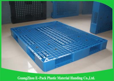 Páletes plásticas azuis resistentes de Rackable 1 Ton Steel Reinforced 1200*1000mm