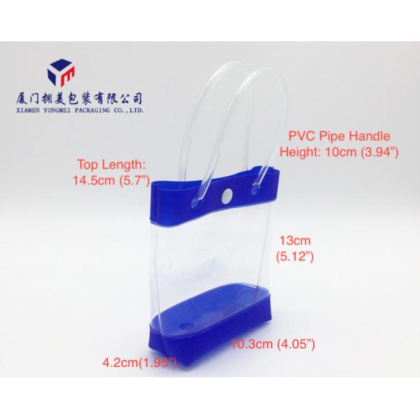 Embossed Blue Soft PVC Bags Super Clear Premium PVC Materials Fashion Style