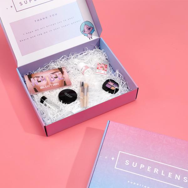 Impresión personalizada de pelucas para el cabello caja de pestañas para perfumes paquetes de suscripción mensual