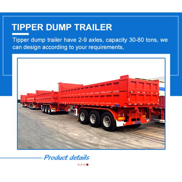 Utility Tipper Semi-Trailer Bodies Dump Trailer with After-sales Service Support