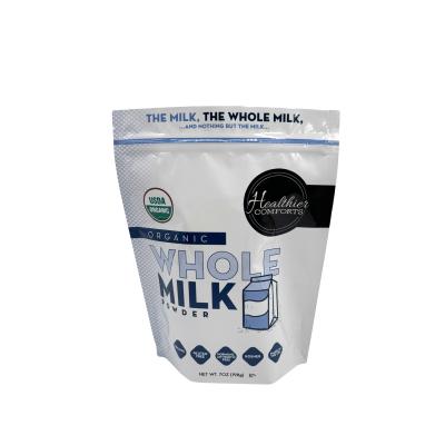 Custom Digital Printed Aluminium Laminated Stand Up Bags with Ziplock for Whole Milk Powder Packaging