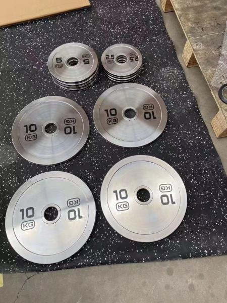 Wholesale High Quality Silver Chrome Plate Cast Iron Barbell Home Gym Equipment Barbell with Weight Plates Set