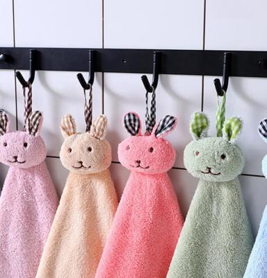 Serviette de tissu de Bunny Hanging Hand Kitchen Wipe de place ultra doucement