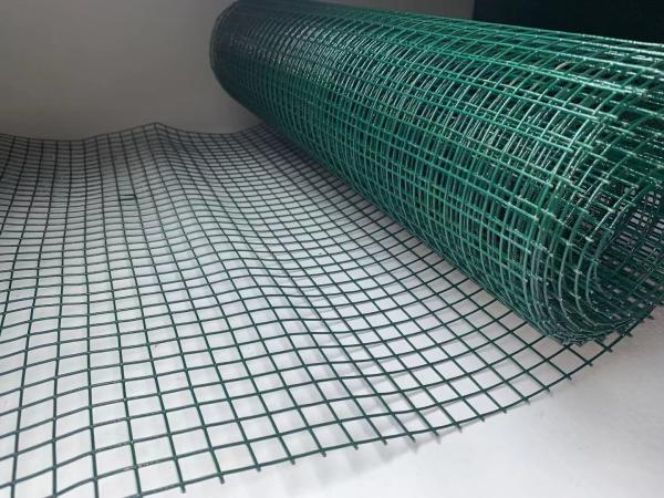 12.7mm Green PVC Coated Wire Mesh Fencing Rolls 1.3mm Thickness For Cage