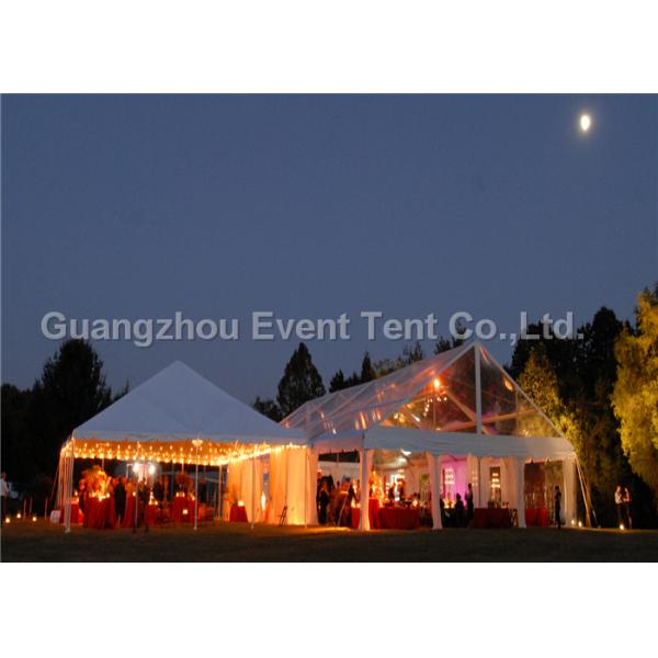 Strong Frame Heavy Duty Tents For Camping , Clear Roof Wedding Tent With 200 Person Seat